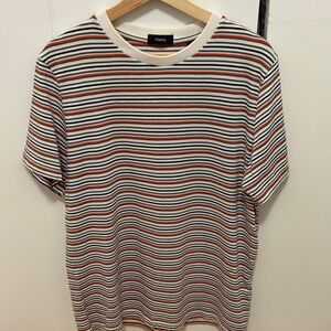 Theory Multicolor Striped Tee Large